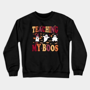 ghost boo halloween teaching my boos halloween costume idea for Teacher Student Crewneck Sweatshirt